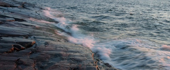 Waves crashing on the shores of the Baltic Sea