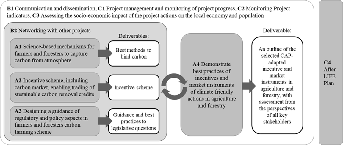 Image representing the process of the LIFE Carbon Farming Scheme project.