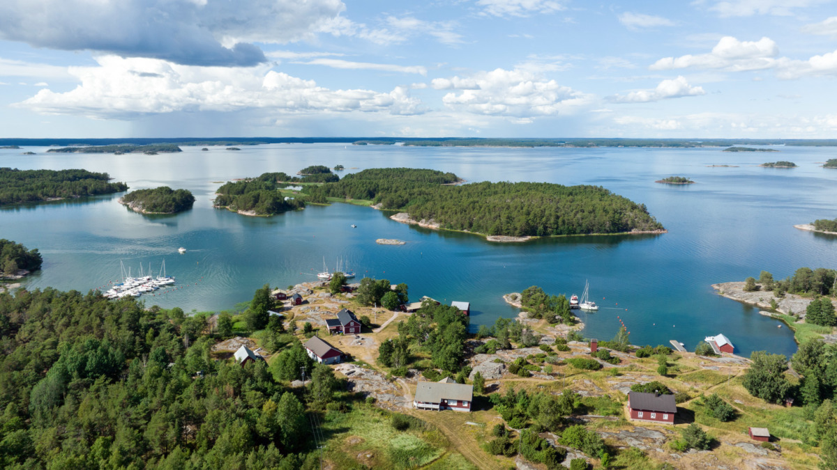 Ilmakuva Gullkronan saaresta.